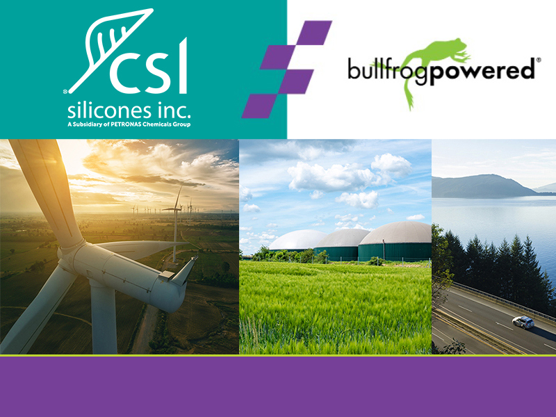 CSL Silicones Inc. elige ahora electricidad verde, gas natural verde y combustible verde con Bullfrog Power